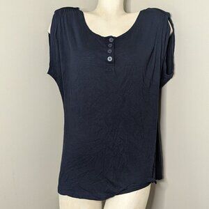 Paul & Joe Target Cap Sleeve Top Navy Blue XL